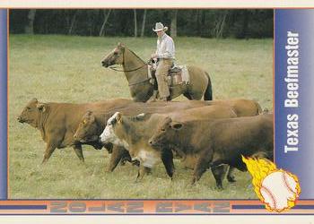 #104 Texas Beefmaster - Texas Rangers - 1991 Pacific Nolan Ryan Texas Express I Baseball