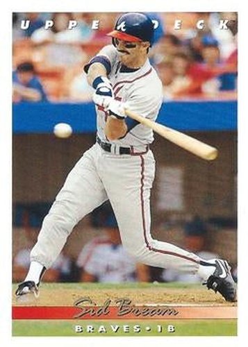 #104 Sid Bream - Atlanta Braves - 1993 Upper Deck Baseball