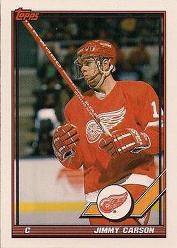 #104 Jimmy Carson - Detroit Red Wings - 1991-92 Topps Hockey