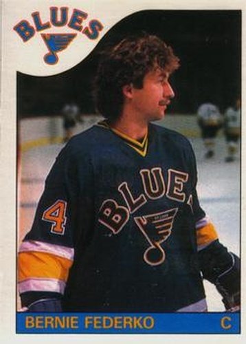#104 Bernie Federko - St. Louis Blues - 1985-86 O-Pee-Chee Hockey