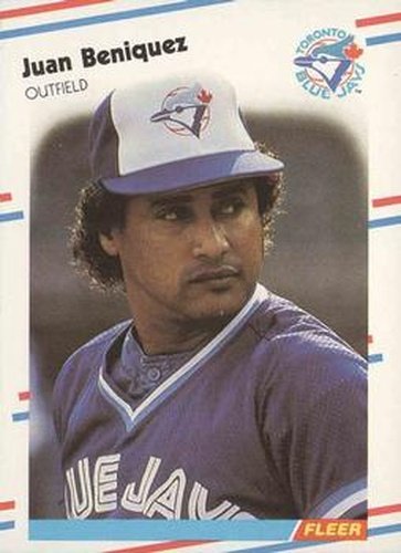#104 Juan Beniquez - Toronto Blue Jays - 1988 Fleer Baseball
