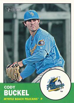 #104a Cody Buckel - Myrtle Beach Pelicans - 2012 Topps Heritage Minor League Baseball