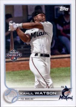 #PD-104b Kahlil Watson - FCL Marlins - 2022 Topps Pro Debut Baseball