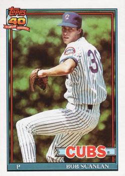 #105T Bob Scanlan - Chicago Cubs - 1991 Topps Traded Baseball