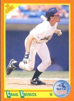 #105T Craig Grebeck - Chicago White Sox - 1990 Score Rookie & Traded Baseball