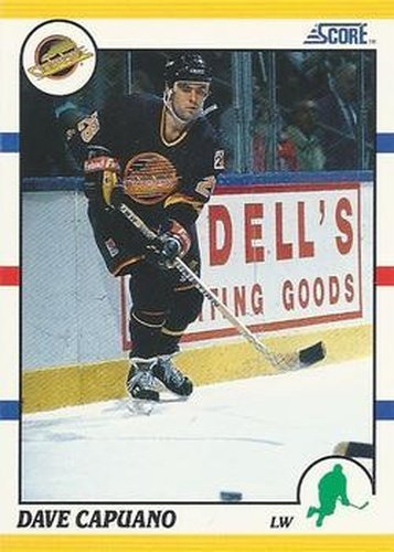 #105T Dave Capuano - Vancouver Canucks - 1990-91 Score Rookie and Traded Hockey