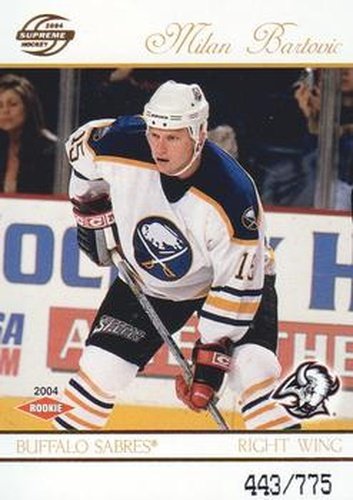 #105 Milan Bartovic - Buffalo Sabres - 2003-04 Pacific Supreme Hockey