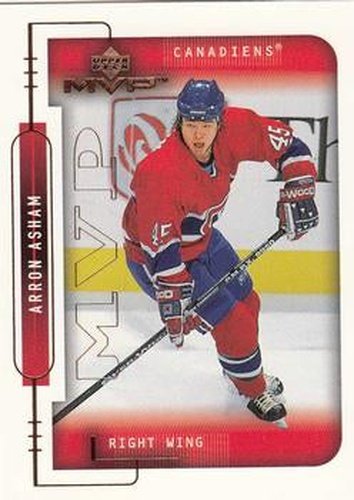 #105 Arron Asham - Montreal Canadiens - 1999-00 Upper Deck MVP Hockey