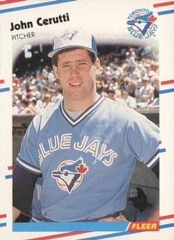 #105 John Cerutti - Toronto Blue Jays - 1988 Fleer Baseball