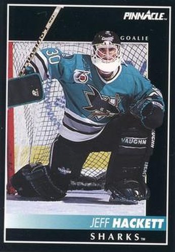 #105 Jeff Hackett - San Jose Sharks - 1992-93 Pinnacle Canadian Hockey