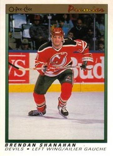 #105 Brendan Shanahan - New Jersey Devils - 1990-91 O-Pee-Chee Premier Hockey