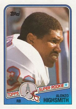 #105 Alonzo Highsmith - Houston Oilers - 1988 Topps Football