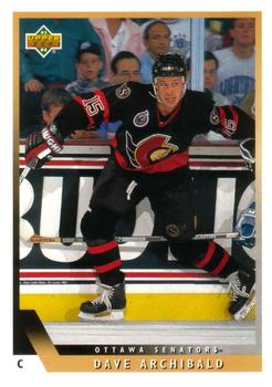 #105 Dave Archibald - Ottawa Senators - 1993-94 Upper Deck Hockey