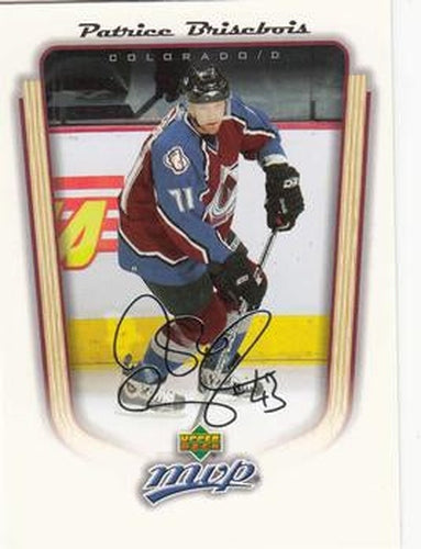 #105 Patrice Brisebois - Colorado Avalanche - 2005-06 Upper Deck MVP Hockey