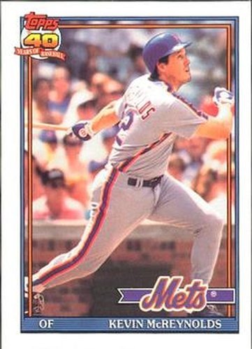 #105 Kevin McReynolds - New York Mets - 1991 O-Pee-Chee Baseball