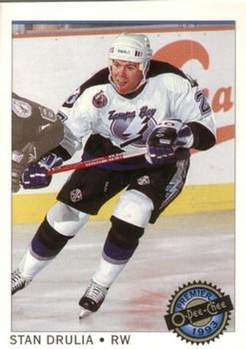 #105 Stan Drulia - Tampa Bay Lightning - 1992-93 O-Pee-Chee Premier Hockey