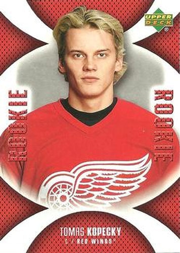 #105 Tomas Kopecky - Detroit Red Wings - 2006-07 Upper Deck Mini Jersey Hockey