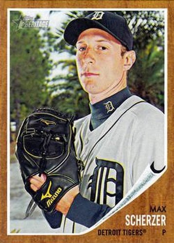 #105 Max Scherzer - Detroit Tigers - 2011 Topps Heritage Baseball