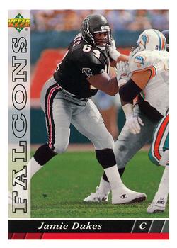 #105 Jamie Dukes - Atlanta Falcons - 1993 Upper Deck Football