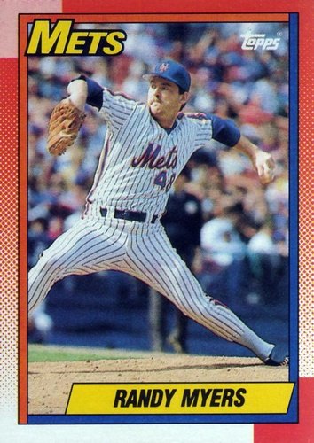 #105 Randy Myers - New York Mets - 1990 Topps Baseball