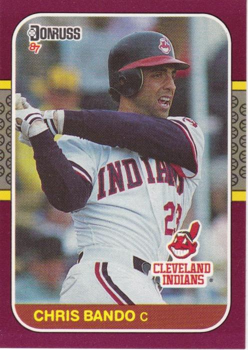 #105 Chris Bando - Cleveland Indians - 1987 Donruss Opening Day Baseball