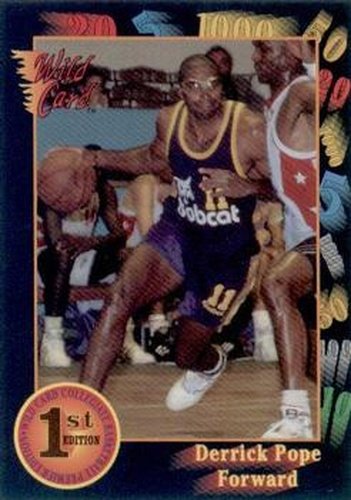 #105 Derrick Pope - Montana Grizzlies - 1991-92 Wild Card Basketball