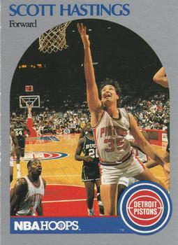 #105 Scott Hastings - Detroit Pistons - 1990-91 Hoops Basketball
