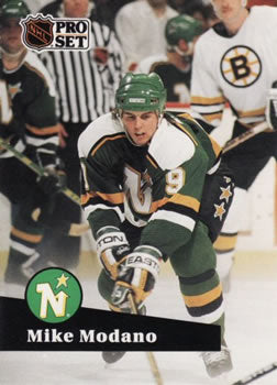 #105 Mike Modano - 1991-92 Pro Set Hockey