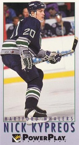 #105 Nick Kypreos - Hartford Whalers - 1993-94 Fleer PowerPlay Hockey