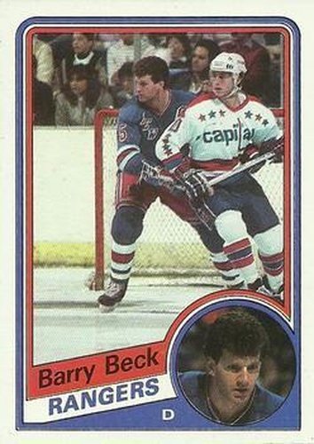 #105 Barry Beck - New York Rangers - 1984-85 Topps Hockey