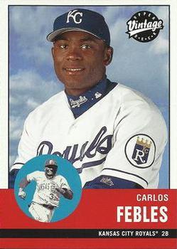#105 Carlos Febles - Kansas City Royals - 2001 Upper Deck Vintage Baseball