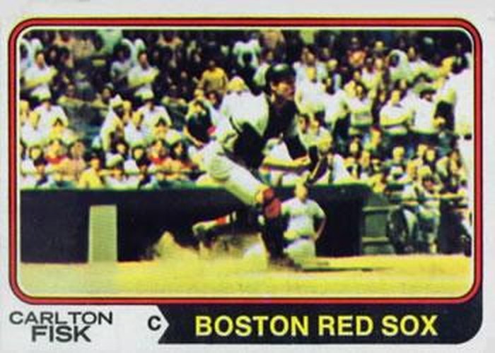 #105 Carlton Fisk - Boston Red Sox - 1974 Topps Baseball