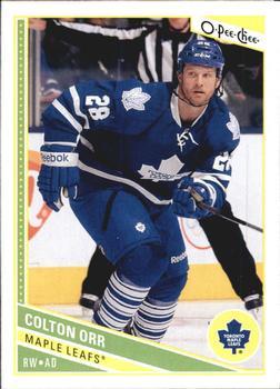 #105 Colton Orr - Toronto Maple Leafs - 2013-14 O-Pee-Chee Hockey