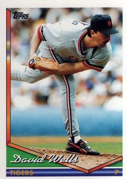 #105 David Wells - Detroit Tigers - 1994 Topps Baseball