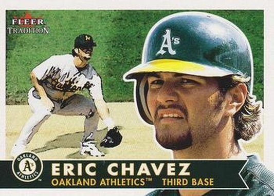 #105 Eric Chavez - Oakland Athletics - 2001 Fleer Tradition Baseball