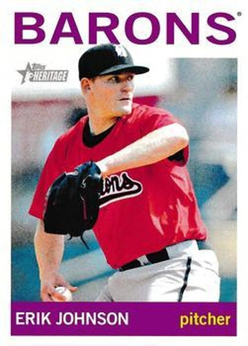 #105 Erik Johnson - Birmingham Barons - 2013 Topps Heritage Minor League Baseball