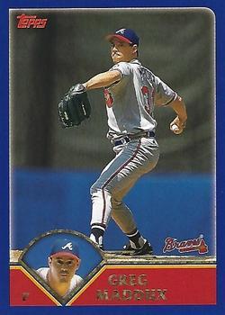 #105 Greg Maddux - Atlanta Braves - 2003 Topps Baseball