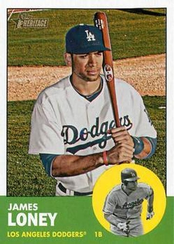 #105 James Loney - Los Angeles Dodgers - 2012 Topps Heritage Baseball