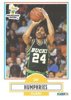 #105 Jay Humphries - Milwaukee Bucks - 1990-91 Fleer Basketball