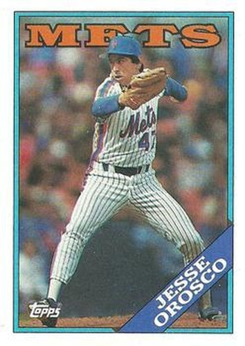 #105 Jesse Orosco - New York Mets - 1988 Topps Baseball