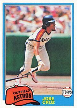 #105 Jose Cruz - Houston Astros - 1981 Topps Baseball