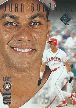 #105 Juan Gonzalez - Texas Rangers - 1996 Studio Baseball