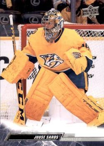 #105 Juuse Saros - Nashville Predators - 2022-23 Upper Deck Hockey