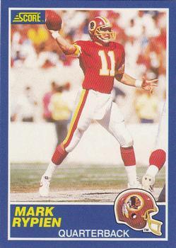 #105 Mark Rypien - Washington Redskins - 1989 Score Football