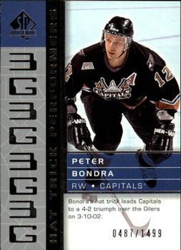 #105 Peter Bondra - Washington Capitals - 2002-03 SP Authentic Hockey