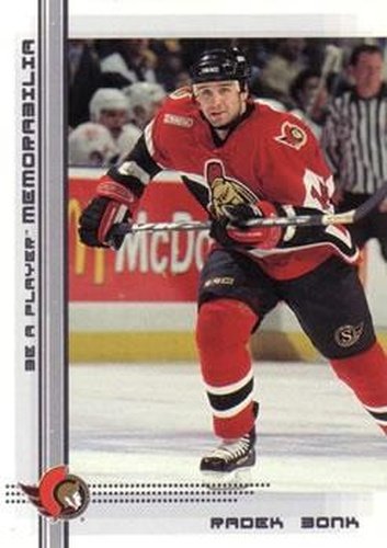 #105 Radek Bonk - Ottawa Senators - 2000-01 Be a Player Memorabilia Hockey