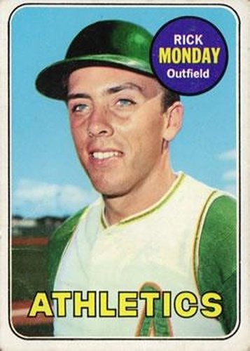 #105 Rick Monday - Oakland Athletics - 1969 Topps Baseball