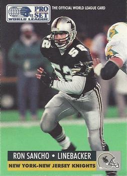 #105 Ron Sancho - NY NJ Knights - 1991 Pro Set WLAF Football