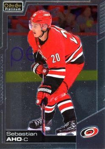 #105 Sebastian Aho - Carolina Hurricanes - 2020-21 O-Pee-Chee Platinum Hockey