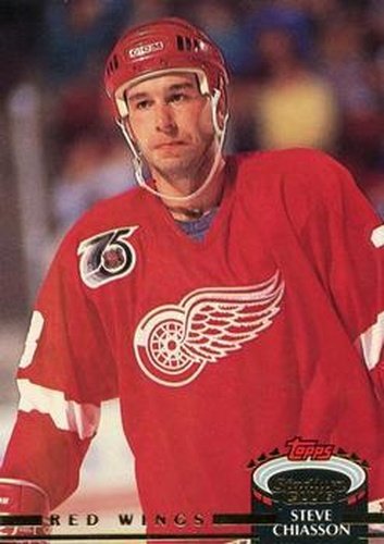 #105 Steve Chiasson - Detroit Red Wings - 1992-93 Stadium Club Hockey